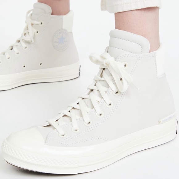 CONVERSE Chuck 70 Padded Collar High Top Men Leather Sneakers - Picture 3 of 9